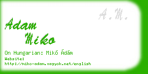 adam miko business card